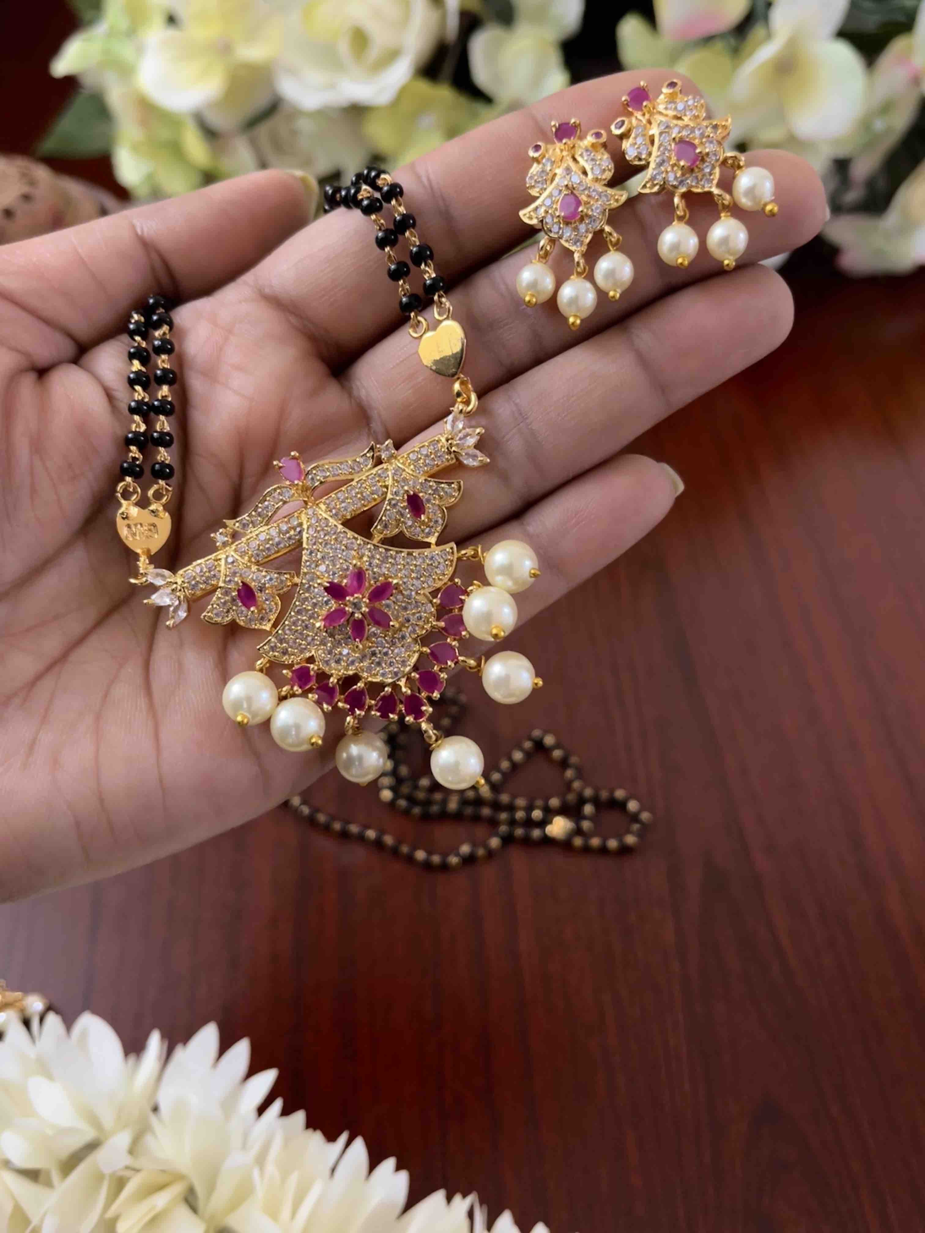 Gold Nallapusalu Khazana Black Beads Chains Gram Gold Khazana