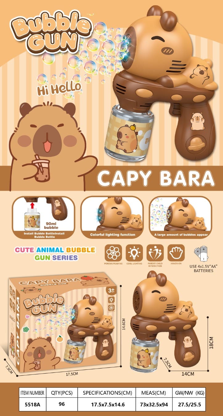 Capybara Bubble Gun 5518A