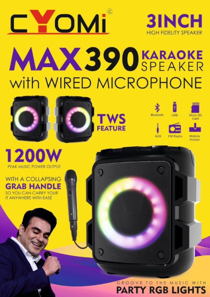 CYOMi MAX390 Karaoke Speaker MATAJI MOBILE ACCESSORIES