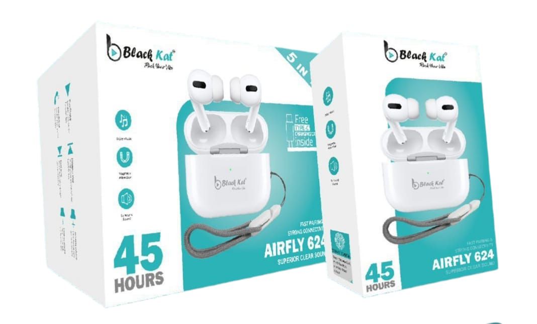 Black Kat AirFly 624 TWS Earbuds | 45H Backup | High Bass