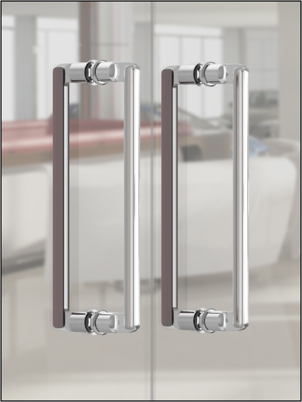 PPH-020 GLASS DOOR PULL HANDLE ZINC