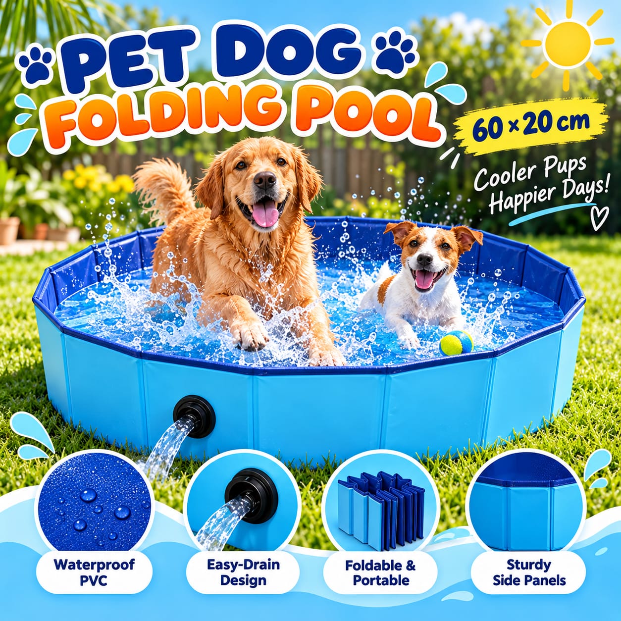 A 9012. Pet Folding Pool