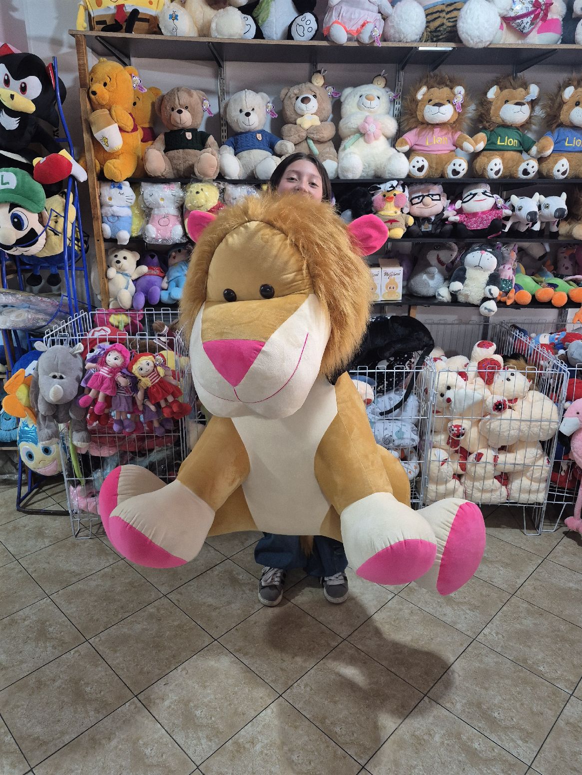 peluche de león nacional 120cm Peluches Quique Sam