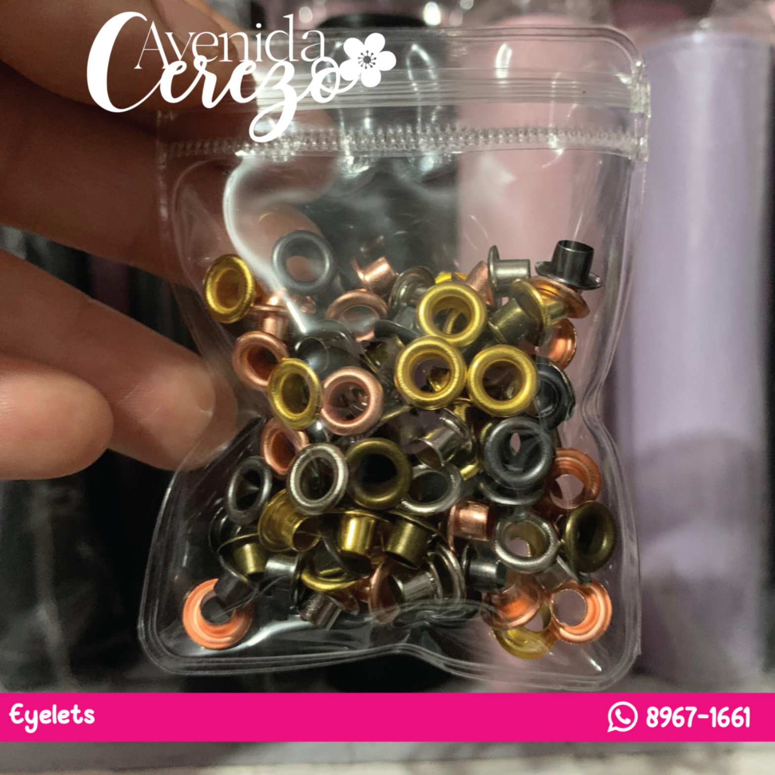Paquete de Eyelets, 100 surtidos | Avenida Cerezo