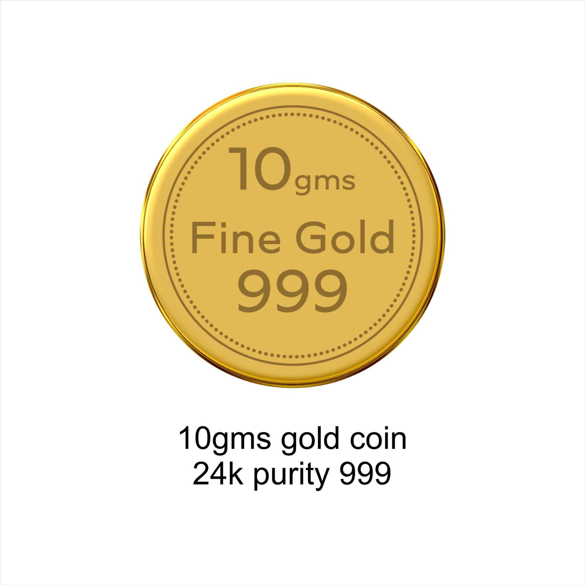 10 Gram Gold Coin Gst Tax Buy Reliance Jewels 999 RJ Gold Coin 10