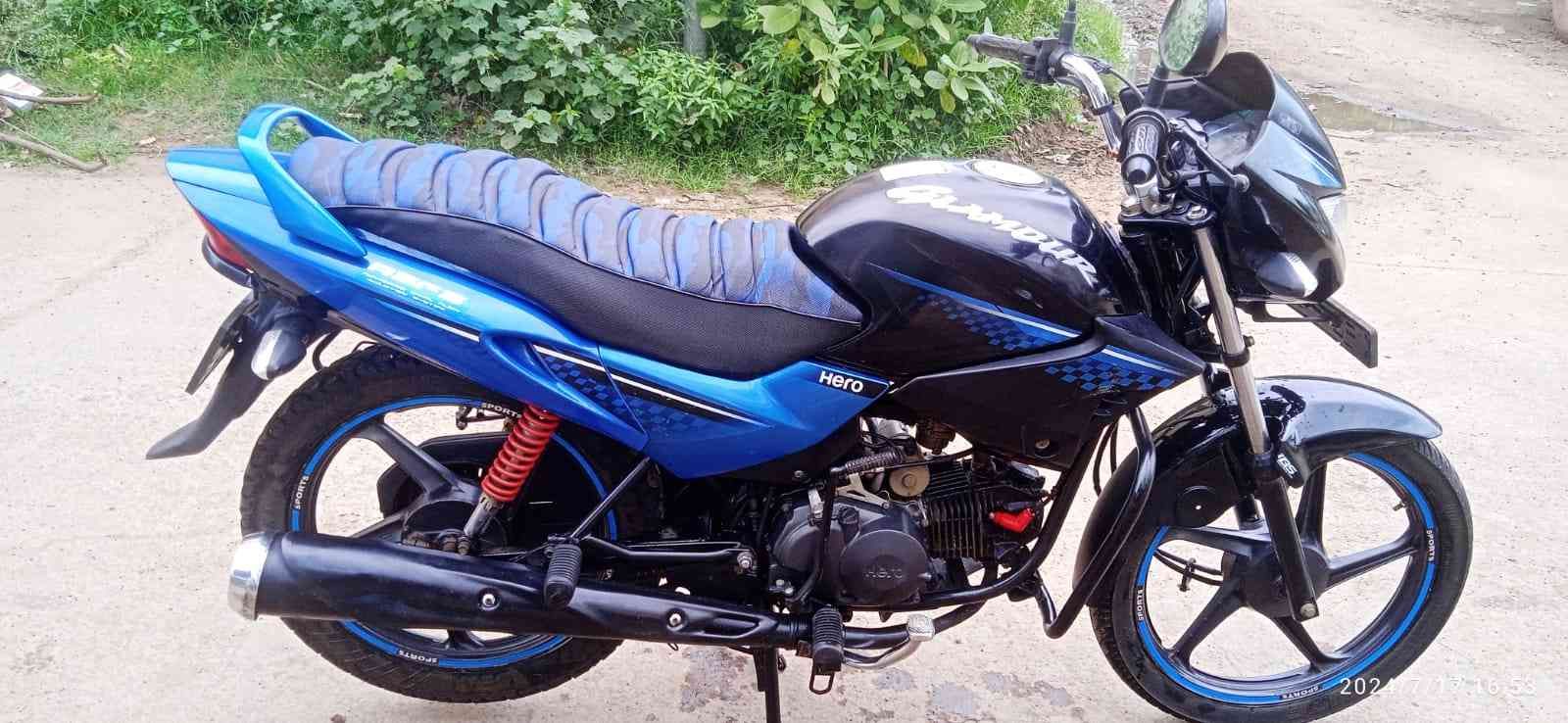 Blue Colour Glamour Bike 125cc Old Model Hero Glamour Cc Bike At