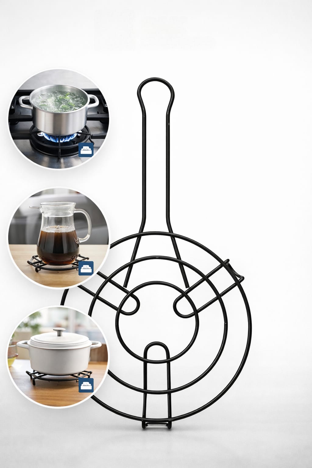 SS coaster with handle