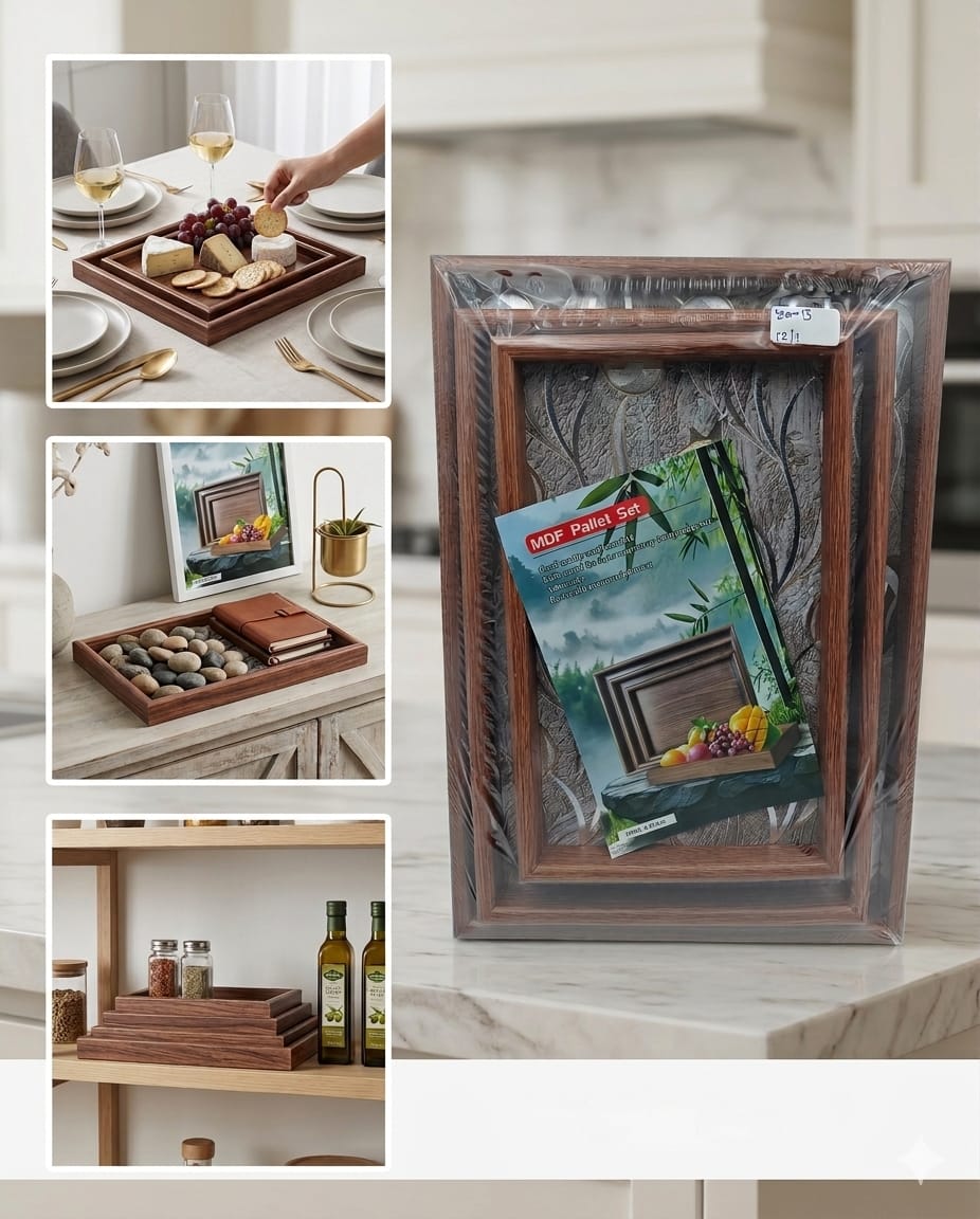 Premium wooden try 3pc set