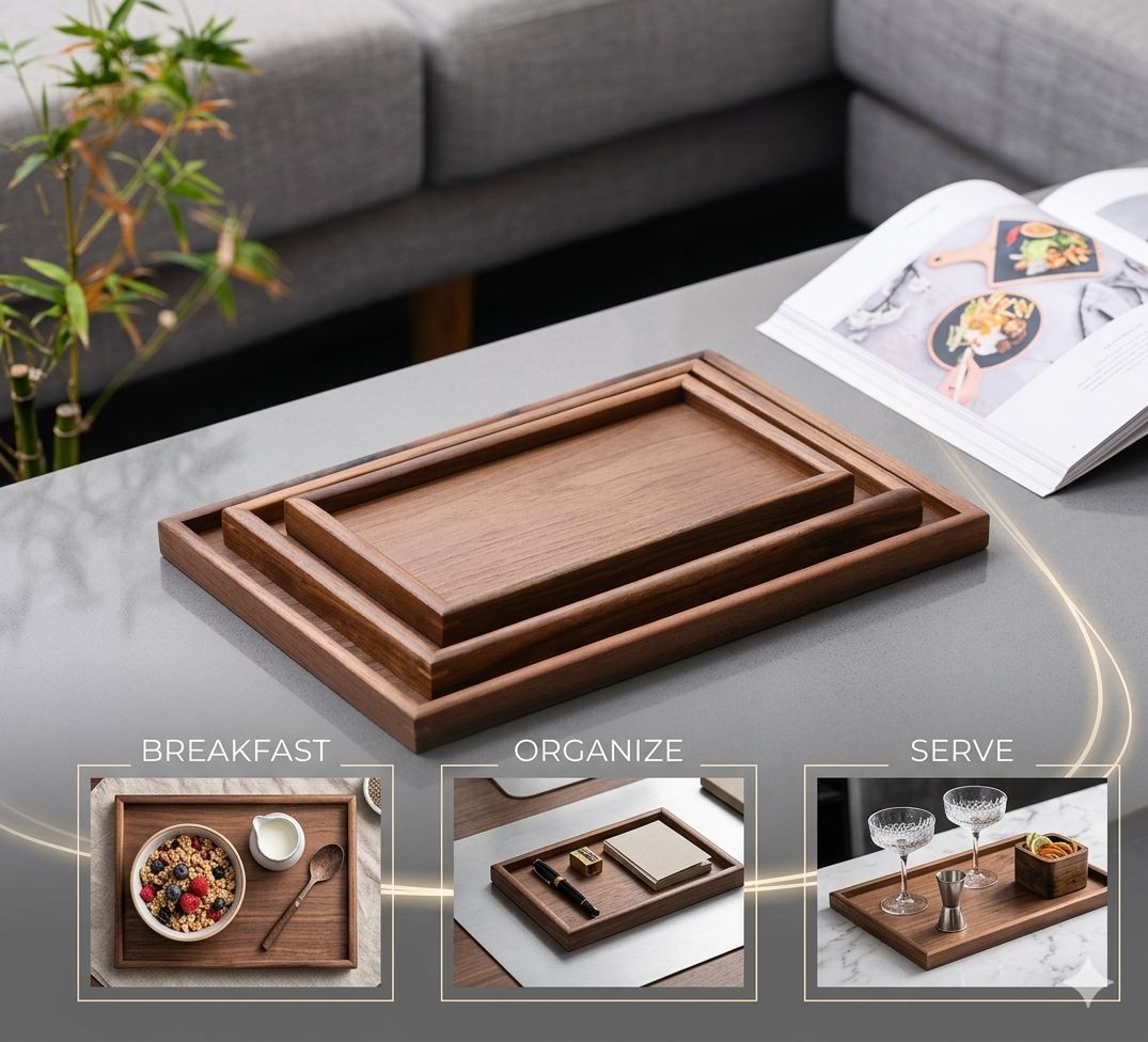 Premium wooden try 3pc set