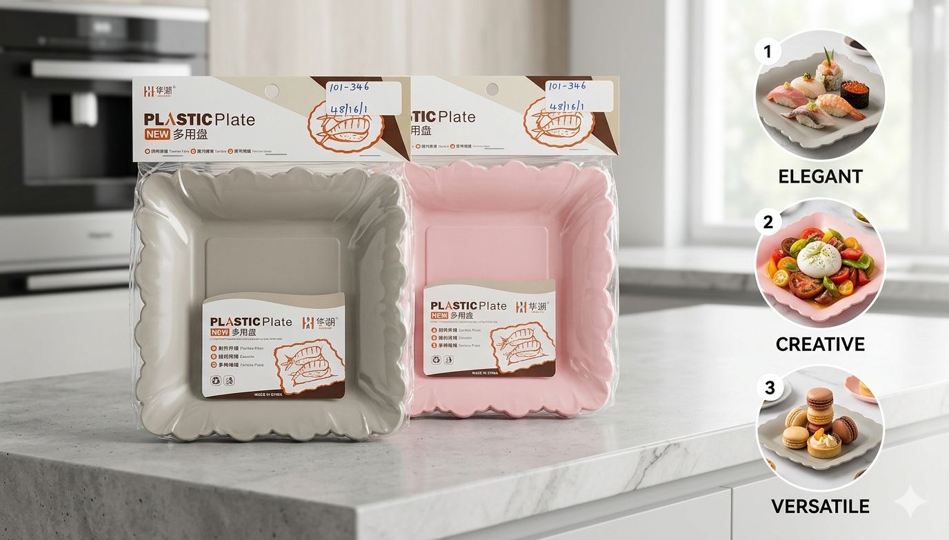 Plastic plate( 6pcs set)