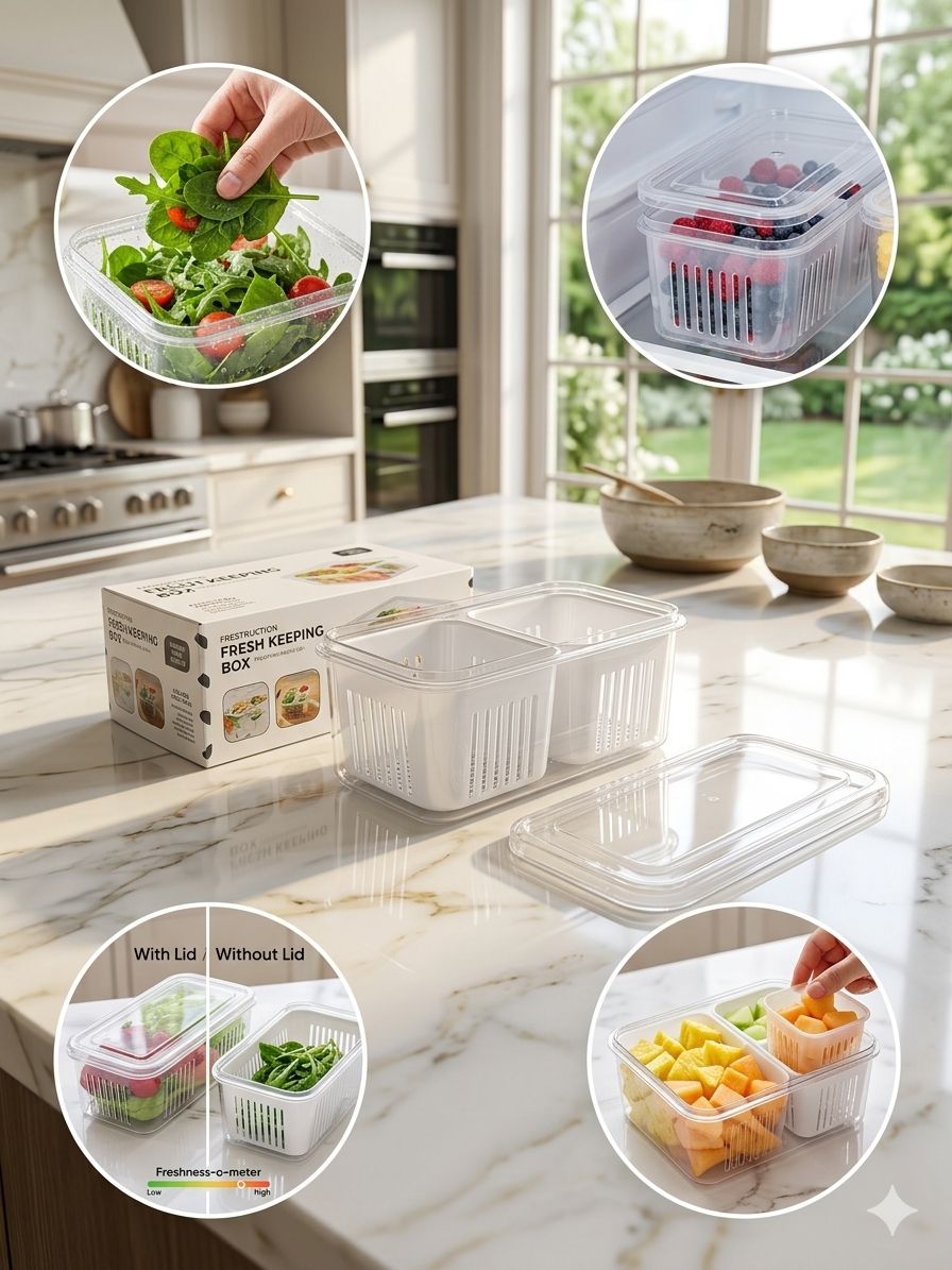 Vegetable and fruit fresh keeping box