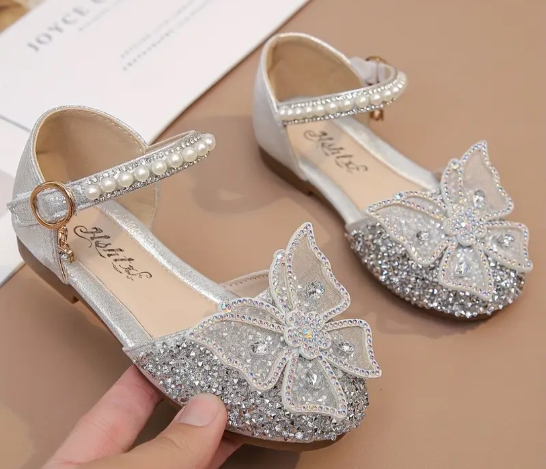 zapatos de Mariposa con Perlas Brillantes Bellas Exclusividades