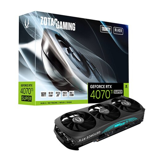 ZOTAC GAMING GeForce RTX 4070 Ti SUPER Trinity Black 16GB GDDR6X 