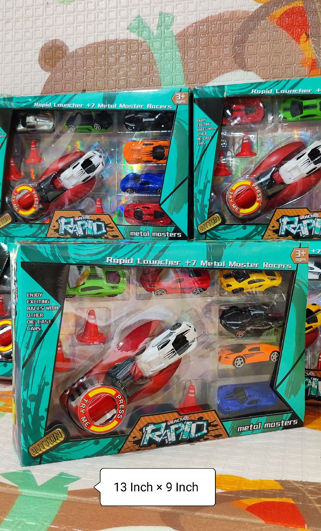 Rapid Car Launcher Set With 7 Cars Big Size (13 Inch x 9 Inch ) 320 ...