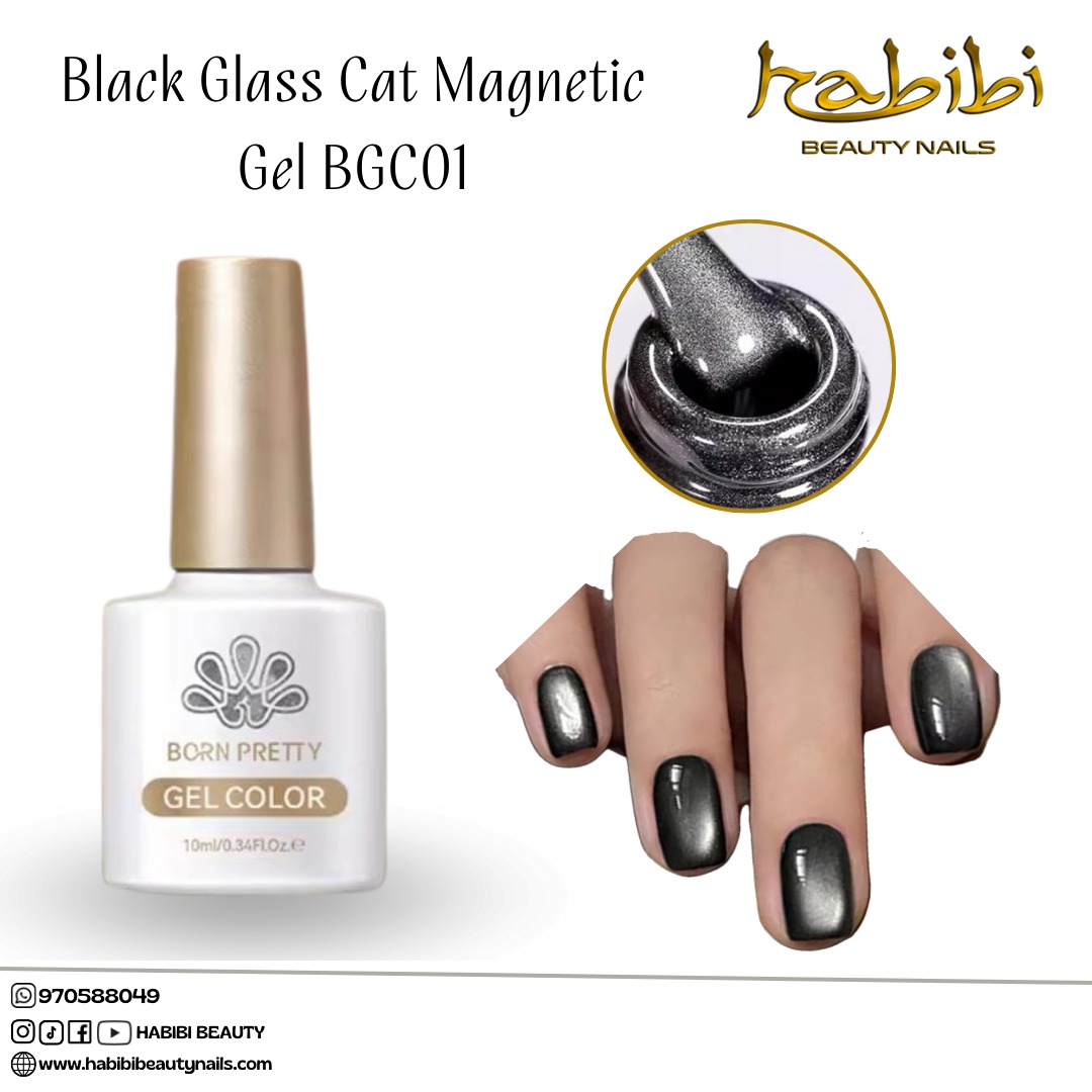 Black glass Cat magnétic gel bgc01