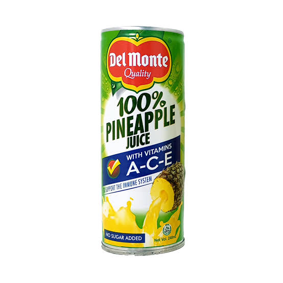 DEL MONTE PINEAPPLE JUICE ACE 240MLX6X24 (BOX) JER-MON Store