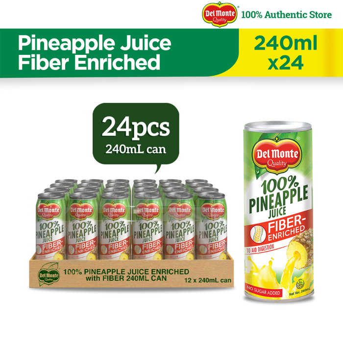 DEL MONTE PINEAPPLE JUICE ACE 240MLX6X24 (BOX) JER-MON Store