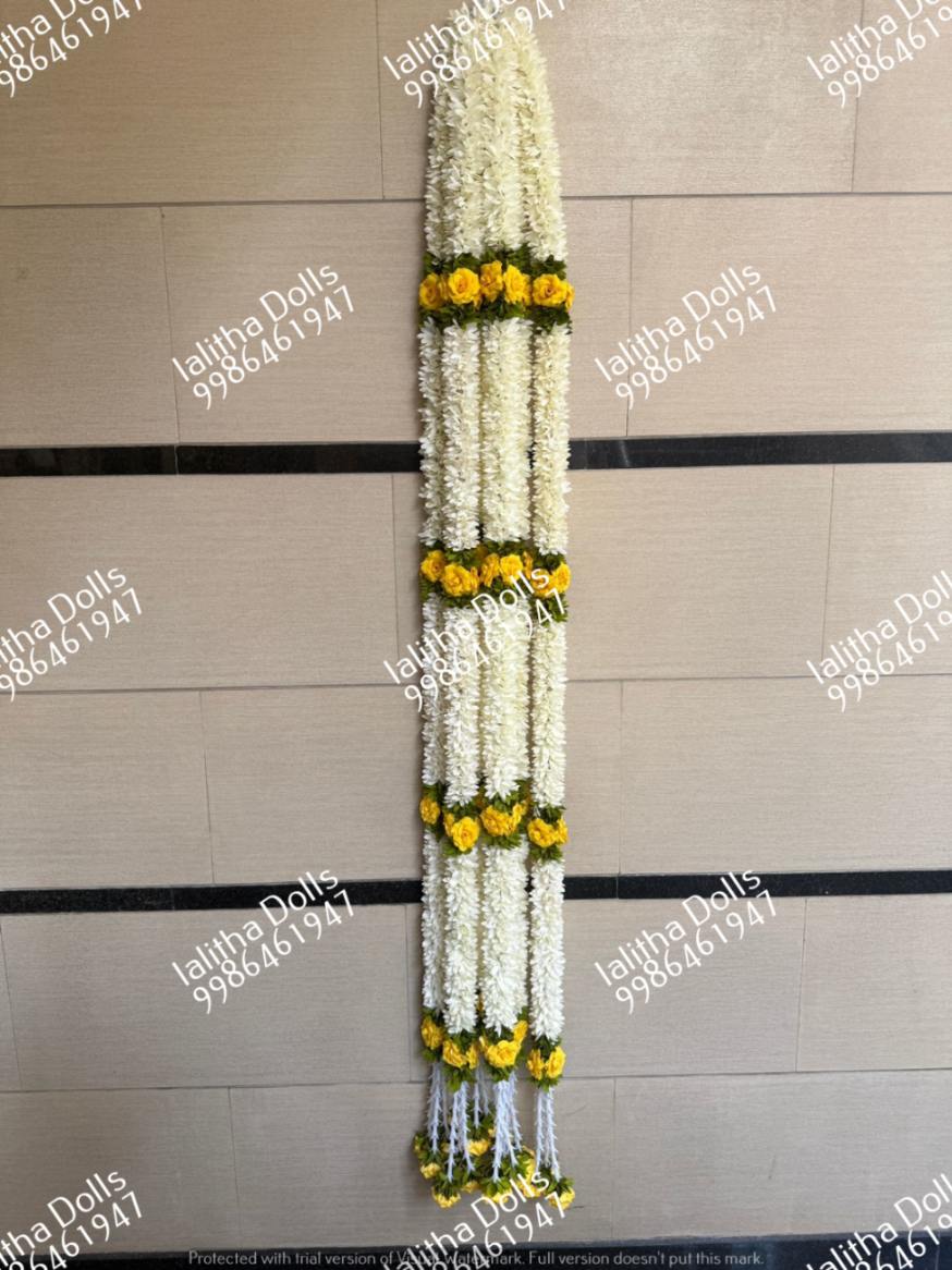 White strings with roses | LALITHADOLLS