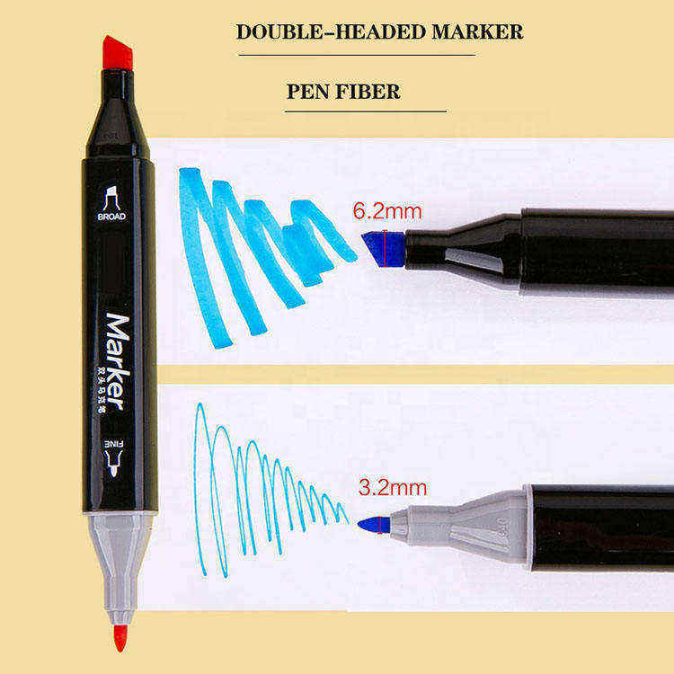 Two Color Side Marker 24 in 1 Double sided Marker with stand | Bhaistore