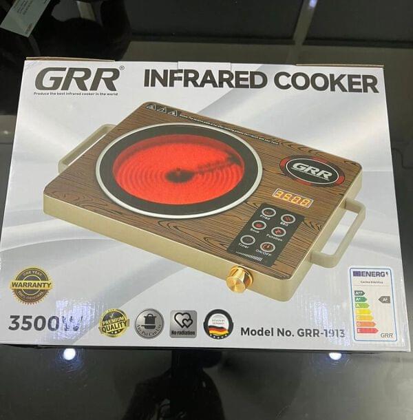 GRR GRR-1913 Infrared Electric Cooker 3500W | Single Burner Ceramic Infrared Cooktop | Digital Touch Control | Multi-Function Hot Plate | No Radiation