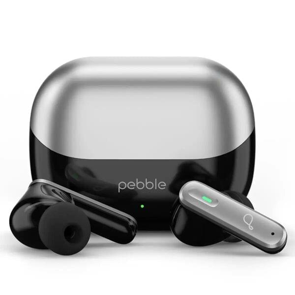 Pebble Euphoria Deep Bass Clear Sound, Active Noise Cancellation, Enviromental Noise Cancelation,Quad Mics, Low Latency