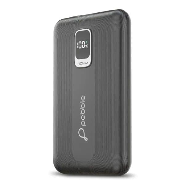 Pebble Rapid Air 22W Fast Charging Power Bank | Compact & Lightweight | Digital Display | Type-C & USB Outputs