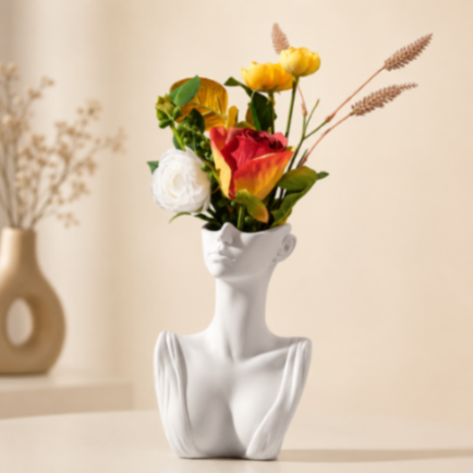 Abstract Face Flower Vase