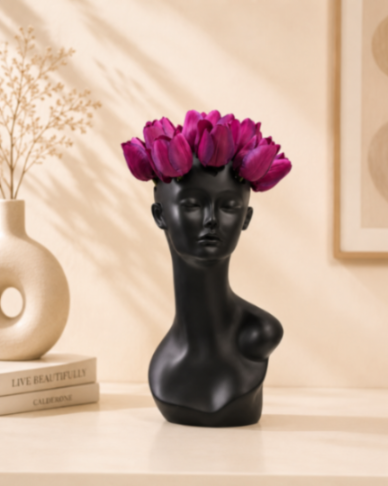 Goddess Face Flower Vase 2