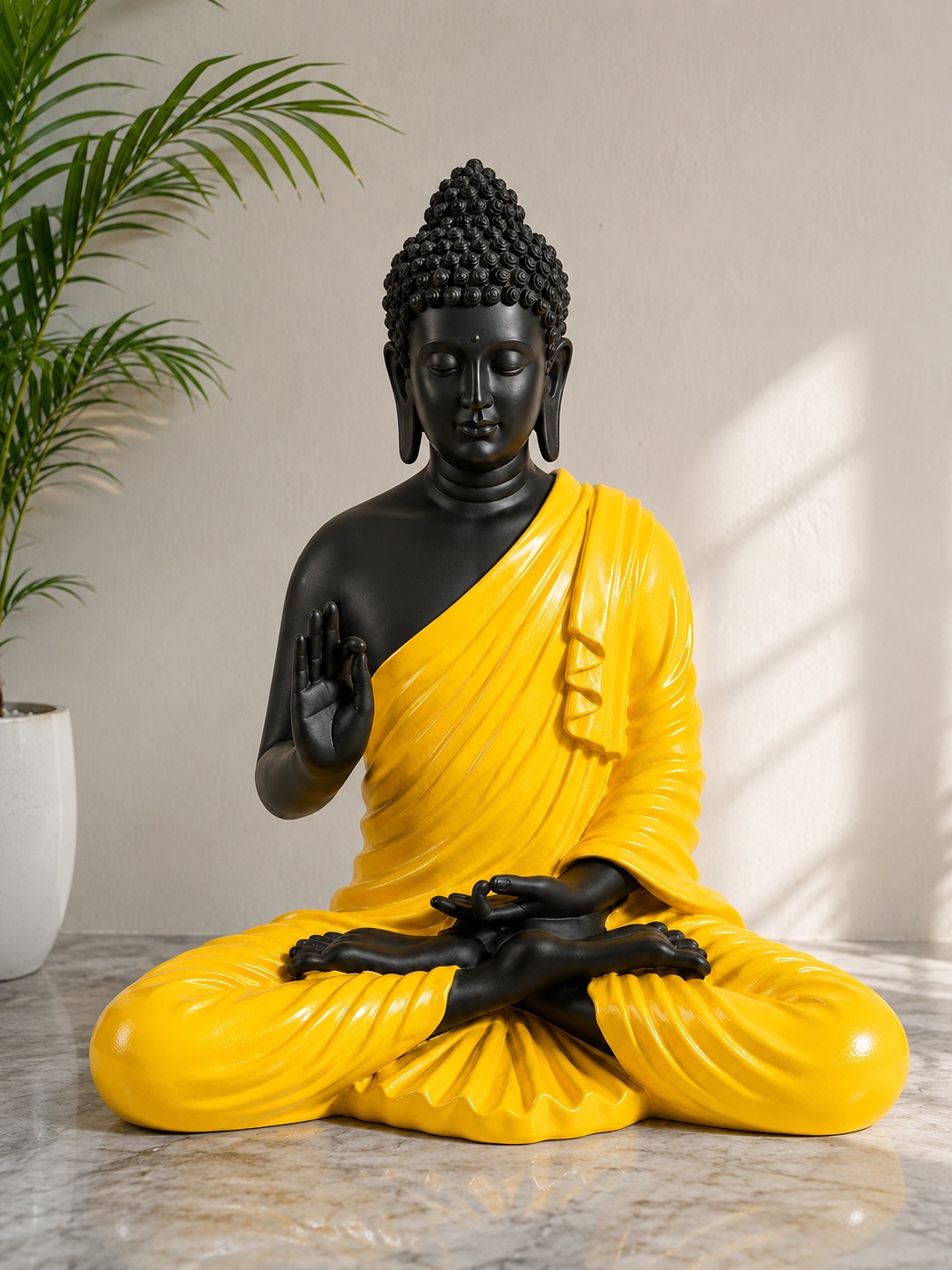 Yellow Buddha Showpiece
