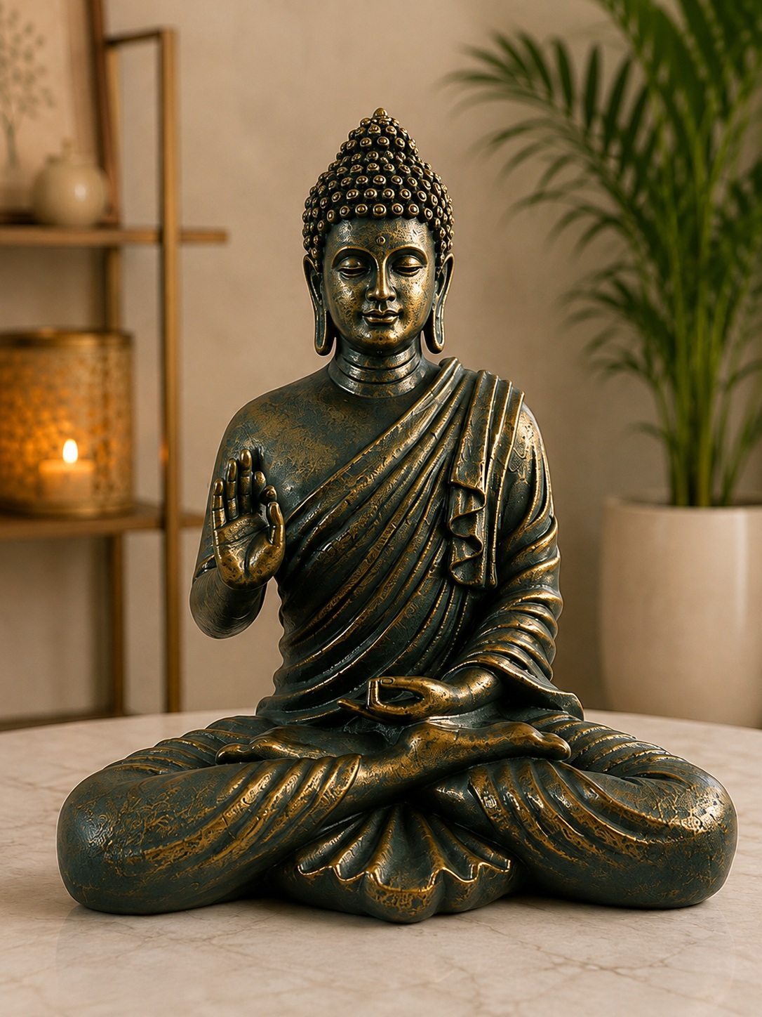 Antique Bronze Buddha Showpiece