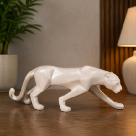 White Panther Statue