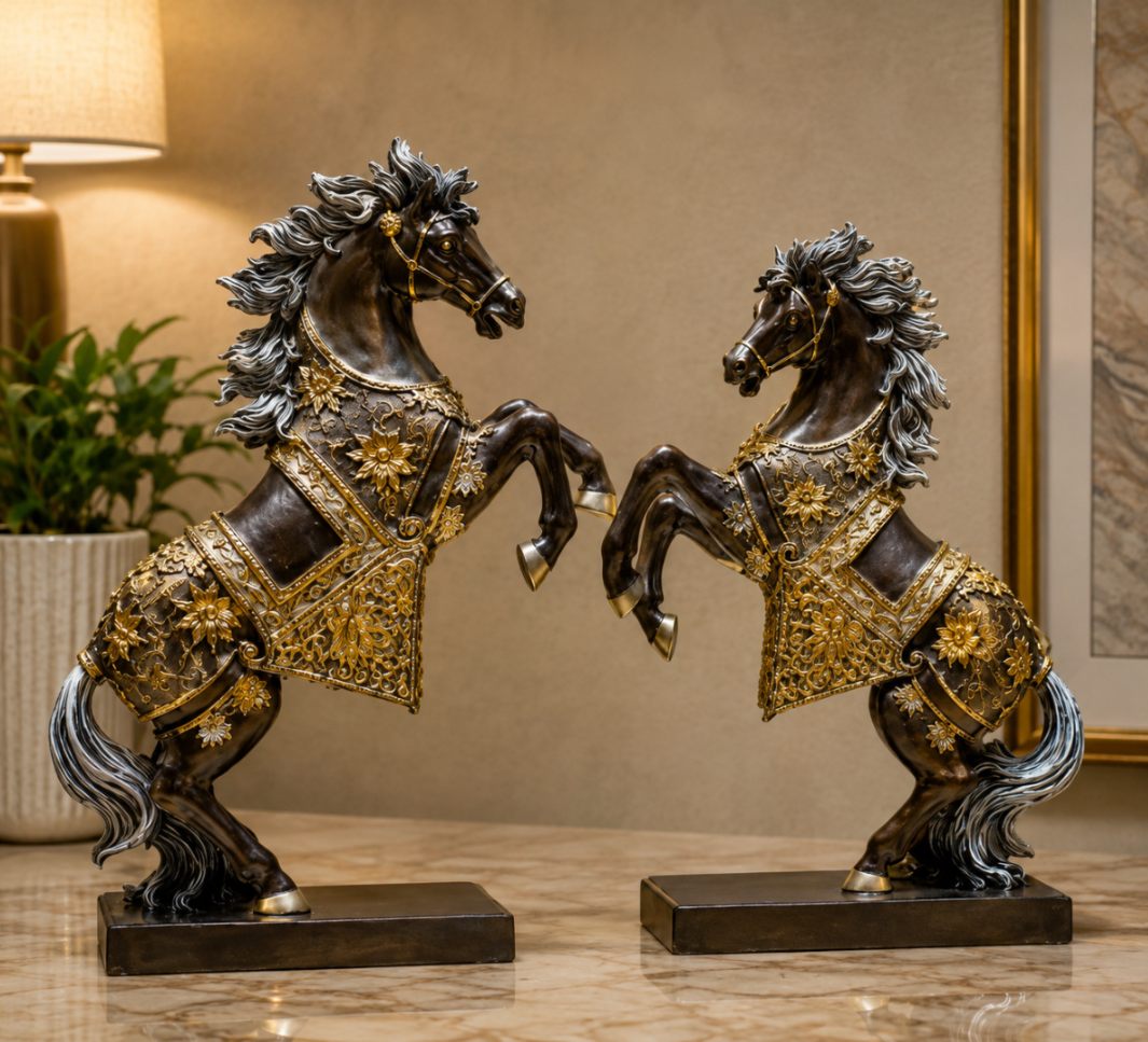 Rearing Horses Showpiece