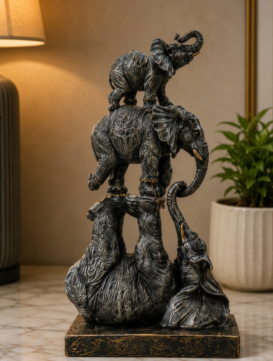 Elephant Family Showpiece