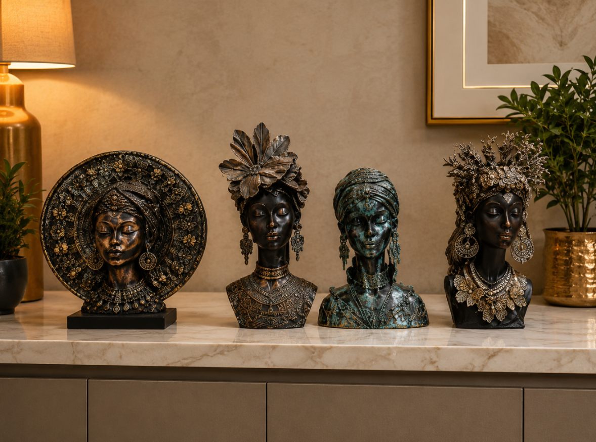 Face Sculpture Showpiece