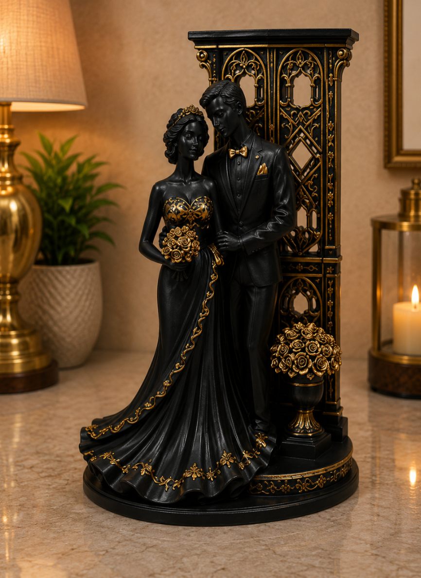 Newly Married Standing Couple Statue