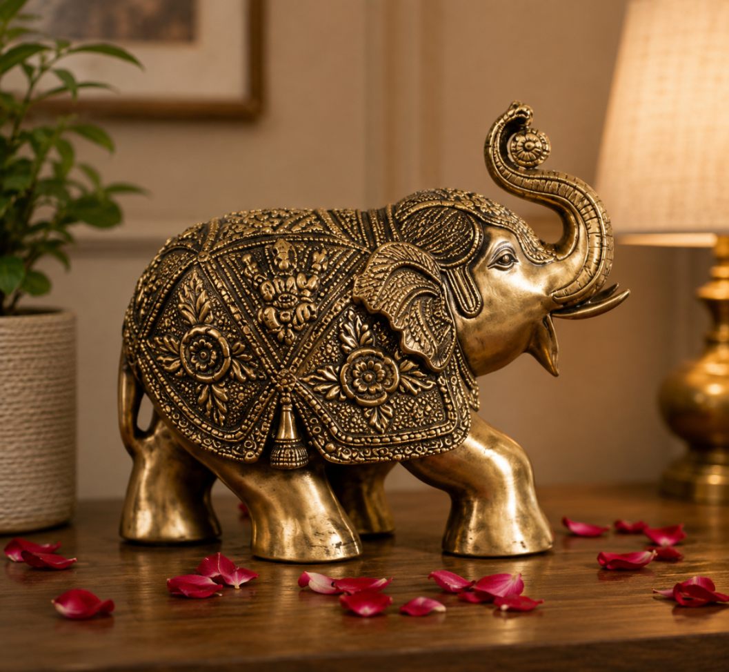 Brass Elephant Statue