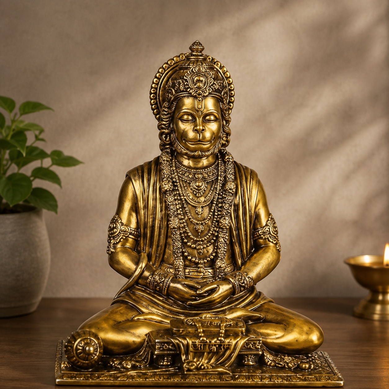 Meditating Hanuman Ji Idol