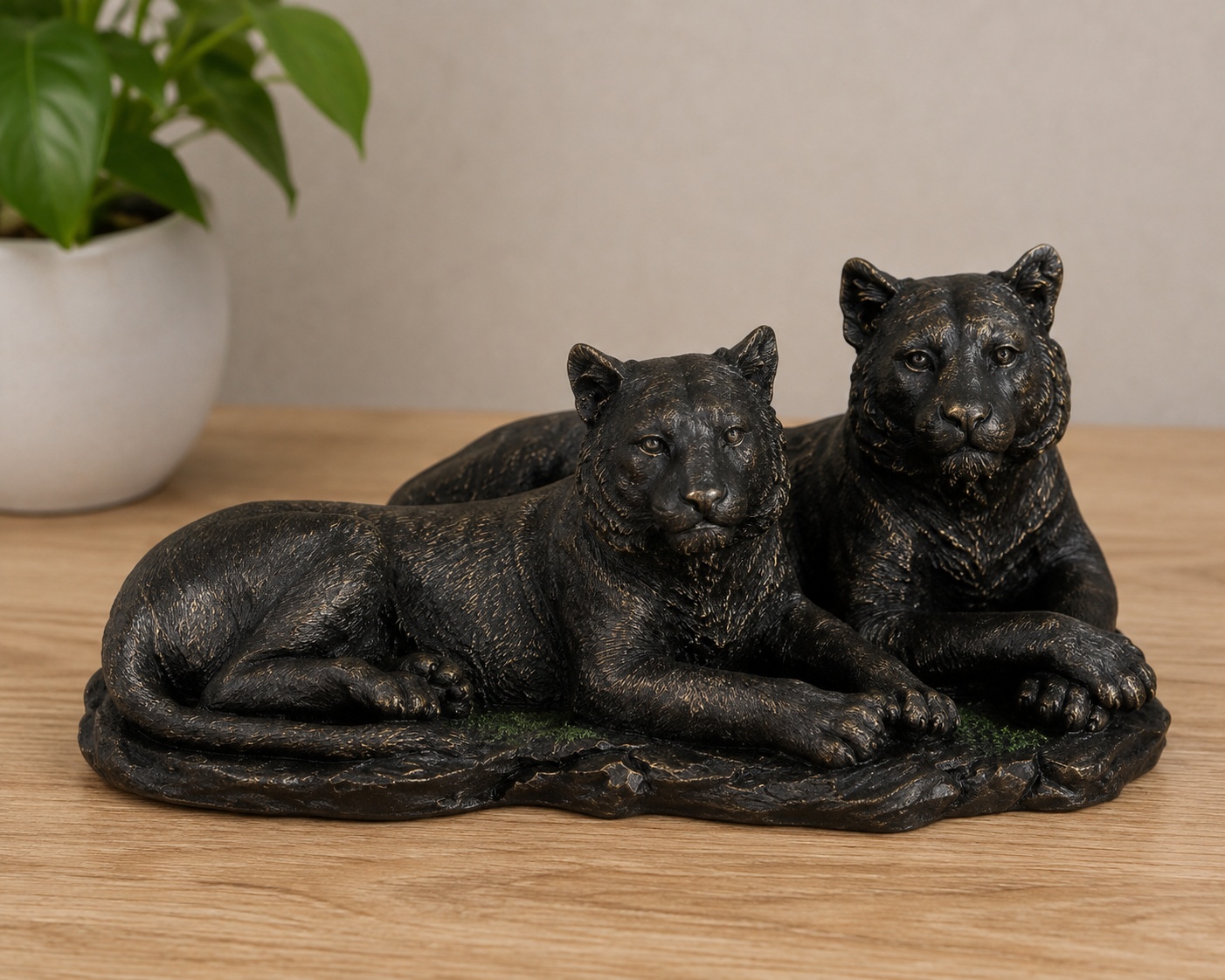 Tiger & Tigress Decorative Showpiece