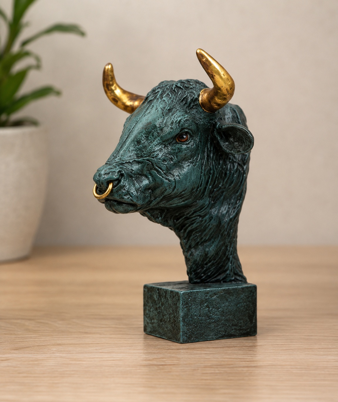 Buffalo Head Sculpture